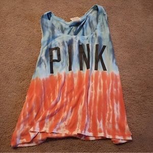 🚫SOLD🚫 PINK by Victoria’s Secret woman’s XS Patriotic tie dye muscle tank top
